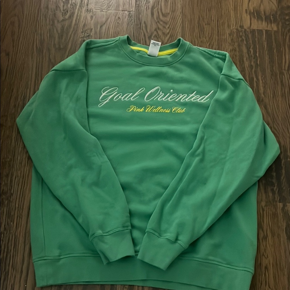 Green Goal Oriented Sweater